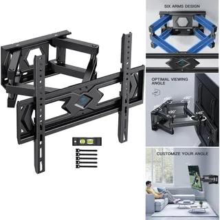 PERLESMITH TV Wandhalterung Schwenkbare Neigbare TV Halterung für 26-70 Zoll Flach & Curved Fernseher oder Monitor bis zu 45kg VESA 400x4