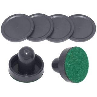 Tabletop Air Hockey Spiel, 2pcs 96mm Air Hockey Pucks Air Hockey Ersatzset Ice Hockey Pushers Pucks Paddles Tischfamilie Schwarzer Tisch Fußball
