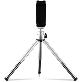 Hama Mini-Stativ Fancy 2in1 f. Handy u. Kamera (1⁄4) Reisestativ 16 cm Silber
