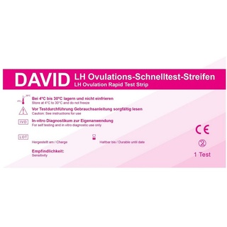 David Ovulationstest 50 x David Ovulationstest Streifen 20miu/ml LH