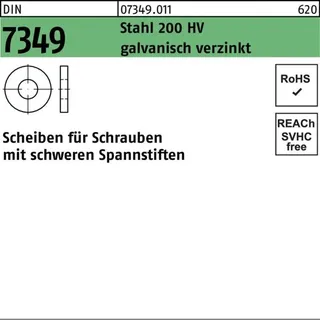 Reyher Scheibe DIN 7349 3,2x 9x 1 Stahl 200HV galv.verz. 1000 Stück