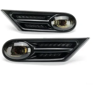 Seitenmarkierungsleuchte für Mini Cooper R56 R57 R58 R59, ABS PC Gelb Blinker, Kotflügel-Lampe, direkte Passform 2007–2017