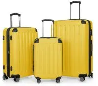 Spree - 3er Koffer-Set Hartschale Gelb matt, TSA, (55cm, 65cm & 75cm), 259 Liter