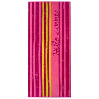 Dyckhoff Strandtuch Liegetuch 'Hello Summer' 80 x 180 Pink