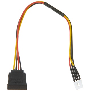 DeLock Strom Anschlusskabel [1x SATA-Strom-Stecker 15pol. - 1x Floppy Stecker 4pol.] 0.24 m Schwarz, Rot, Gelb