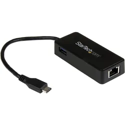 StarTech USB-C To Gigabit Adapter (USB, USB-C, RJ45 (1x)), Netzwerkadapter, Schwarz
