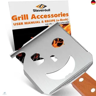 steven-bull s Grillspatel für Grill, 7-in-1-Grillwerkzeug für Grill,Multifunktion Grillwerkzeug, Papa-Geschenke, Geschenke für Männer.