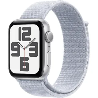 2024 GPS 44 mm Aluminiumgehäuse Silber, Sport Loop Blaue Wolke