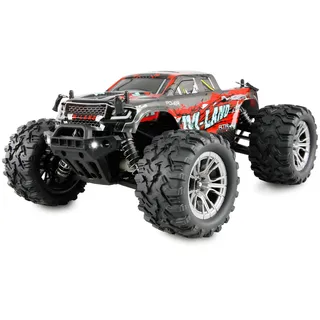AMEWI M-Land Monstertruck 48km/h 4WD 1:16 RTR rot Brushed RC Einsteiger Modellauto Elektro Allradantrieb
