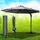 Alu Ampelschirm Ø 360 cm grau