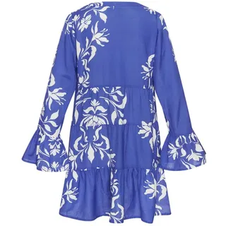 LASCANA Longbluse Damen royalblau-creme Gr.44/46