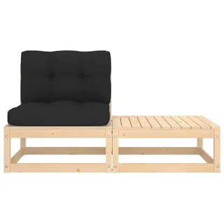 vidaXL 2-tlg. Garten-Lounge-Set mit Kissen Massivholz Kiefer