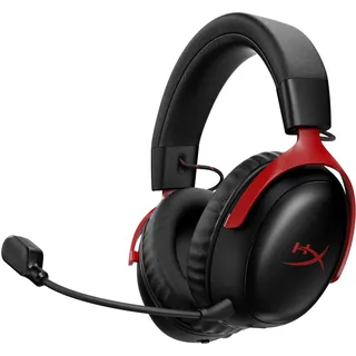 Kingston HyperX Cloud III S Over-ear Gaming Headset Bluetooth, Schwarz, Rot
