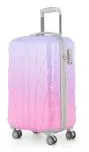 Suitline - Bordkoffer Handgepäck 55x35x20 cm, Trolley Hartschale glänzend Farbverlauf, 4 Rollen,TSA, Sakura