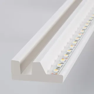 LEDKIA LIGHTING - LED-Streifenleiste 2m | Indirekte und diffuse Beleuchtung | Einfache Installation | Für Streifen bis zu 18mm, Weiß, PS