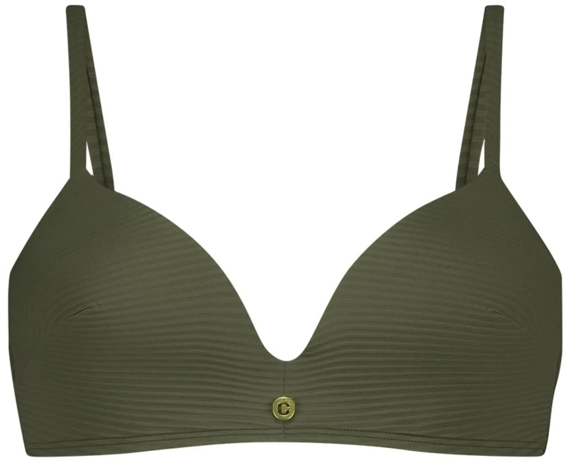 TEN CATE Plunge Padded Bikini Top - Deep Olive - 42B