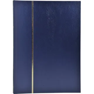 Exacompta 26154E Premium Briefmarken-Sammel-Album Classic mit 48 Seiten 225x305cm blau