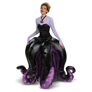 Disguise Disney Die kleine Meerjungfrau Ursula Prestige Kostüm X-Small to 5X Plus Size | Ursula Aufblasbares Tentikel-Kostüm 5X