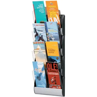Paperflow Wandprospekthalter Integral silber DIN A5 20 Fächer