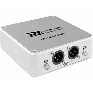 Power Dynamics PDX30 aktive Stereo-DI-Box (Phantom oder 9-V-Batterie)
