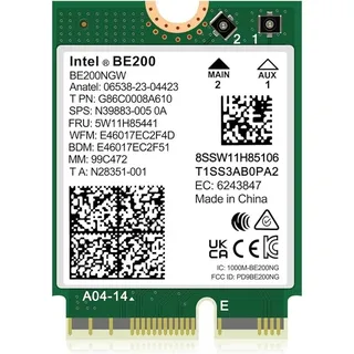 Intel Wi-Fi 7 BE200 + BT 5.4 / M.2 2230 / With vPro
