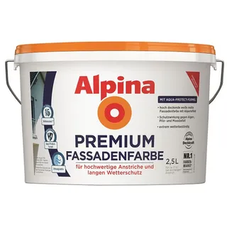 Alpina Premium Fassadenfarbe Weiß matt 2,5 l