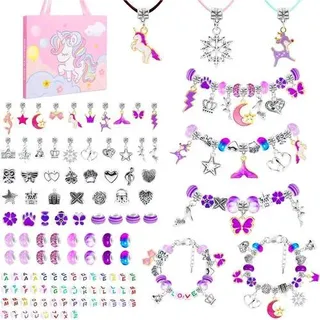 DIY Mädchen Armband Ketten Set Bastelset Geschenk 117tlg. 5-12 Jahre