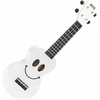 Mahalo Smiley Series - Sopran Ukulele - White, U/SMILE WT