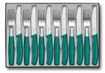 Victorinox Swiss Classic Besteck-Set 12-teilig | Messer & Gabeln für 6 Personen | Langlebig & stilvoll Grün