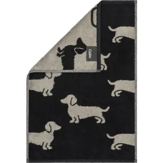 CAWÖ We love Dogs Gästetuch 30 x 50 cm schwarz-beige