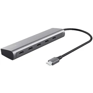 Trust Halyx 5er-Hub für USB-C - Silber