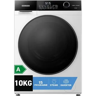 Heinrich ́s Waschmaschine ‎HWM 6210W, 10 kg, 1400 U/min, Steam-Funktion, 10kg Kapazität, 15 Programme, Aqua-Stop, LED-Display