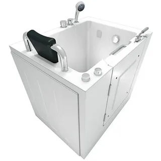 AcquaVapore Sitzwanne Whirlpool Badewanne mit Tür S02WP-C-L 100x78cm