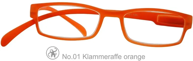 Lesebrille No.01 Klammeraffe orange