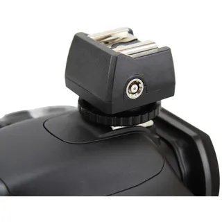 JJC Standard ISO Blitzadapter mit PC-Synchrobuchse, 3,5mm Klinkenbuchse und Blit...