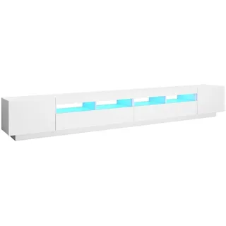 vidaXL TV-Schrank mit LED-Leuchten Weiß 300x35x40 cm