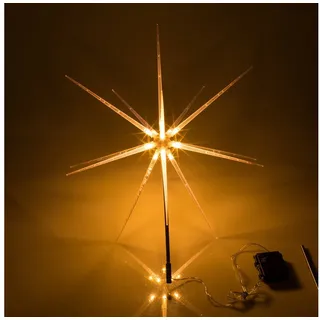 Out of the Blue - Outdoor led Gartenstecker Burst Star, 14 LEDs weiss, Timer,