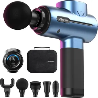Massagepistole, RENPHO Active Massage Gun für Tiefes Gewebe, Rücken Massagepistole Massagegerät mit USB C Aufladung zur Muskel Massage Entspannen, Bestes Geschenk für Familie