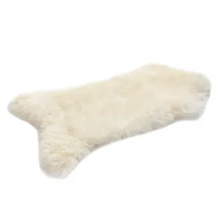 HOME LAMB Lammfell Weiß 90-100 cm - Weich Schaffell Echt - Natürliche Lammfell Teppich Wohnzimmer - Flauschig Lammfell Echt - Deko Fell Schlafzimmer - Naturfell - Lammfelle