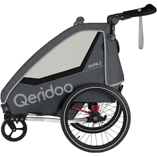 Qeridoo QUPA 2 Kinderanhänger grey