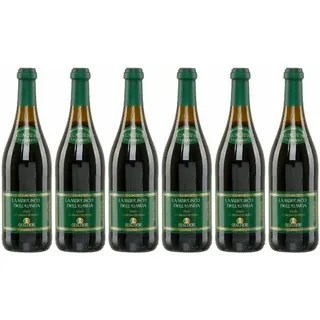 Lambrusco Gualtieri Rosso süß 6x 0,75l Dell Emilia | Roter Perlwein aus Italien