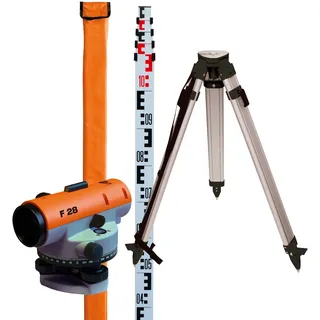 NEDO Optisches Bau-Nivelliergeräte-Set F28