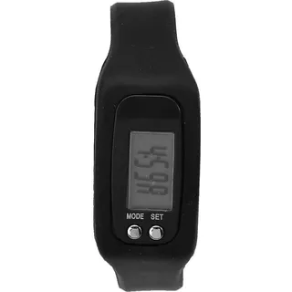 Keenso Schrittzähler Armband, Smart Armband Uhr Armband Kalorienzähler Schrittzähler Sport Fitness Tracker Schrittzähler(Schwarz) Outdoor -Uhr
