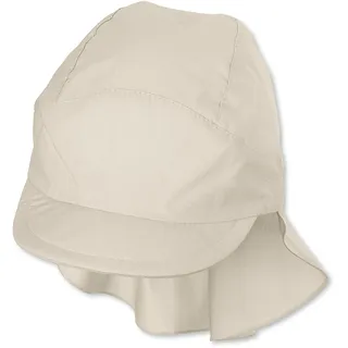 Sterntaler Schirmmütze Nacken Basic - Unisex Baby- und Kinder Mütze mit Nackenschutz - UV-Schutz 50+ Hut aus Popeline (Bio) - leichte Sommer Kopfbedeckung mit Gummiband - beige, Größe 57