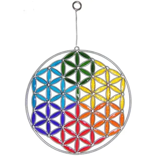 PANASIAM Suncatcher, Flower of Life Chakra Color 2