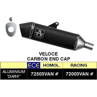 ARROW Slip-On-Auspuff aus dunklem Aluminium für Triumph Tiger 1200
