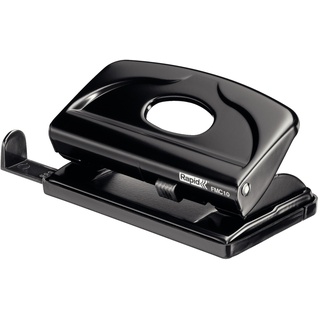 Rapid 21835301 Mini-Locher (10 Blatt, Anschlagschiene mit Formatvorgaben, Metall, schwarz