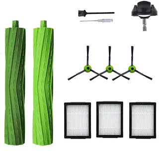 Ersatzteil-Zubehör für iRobot Roomba j7 j5 j6 j8 j9 e5 e6 I E Serie Staubsauger inklusive 1 Packung Borstenbürste, Vorderrad und 3 Stück Filter, Seitenbürste