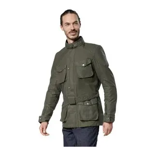 Detlev Louis DL-JM-4 Waxcotton Motorrad-Jacke grün Herren, 52