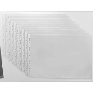 Lands 10 Lands Prospekthüllen DIN A3 quer transparent genarbt 0,08 mm